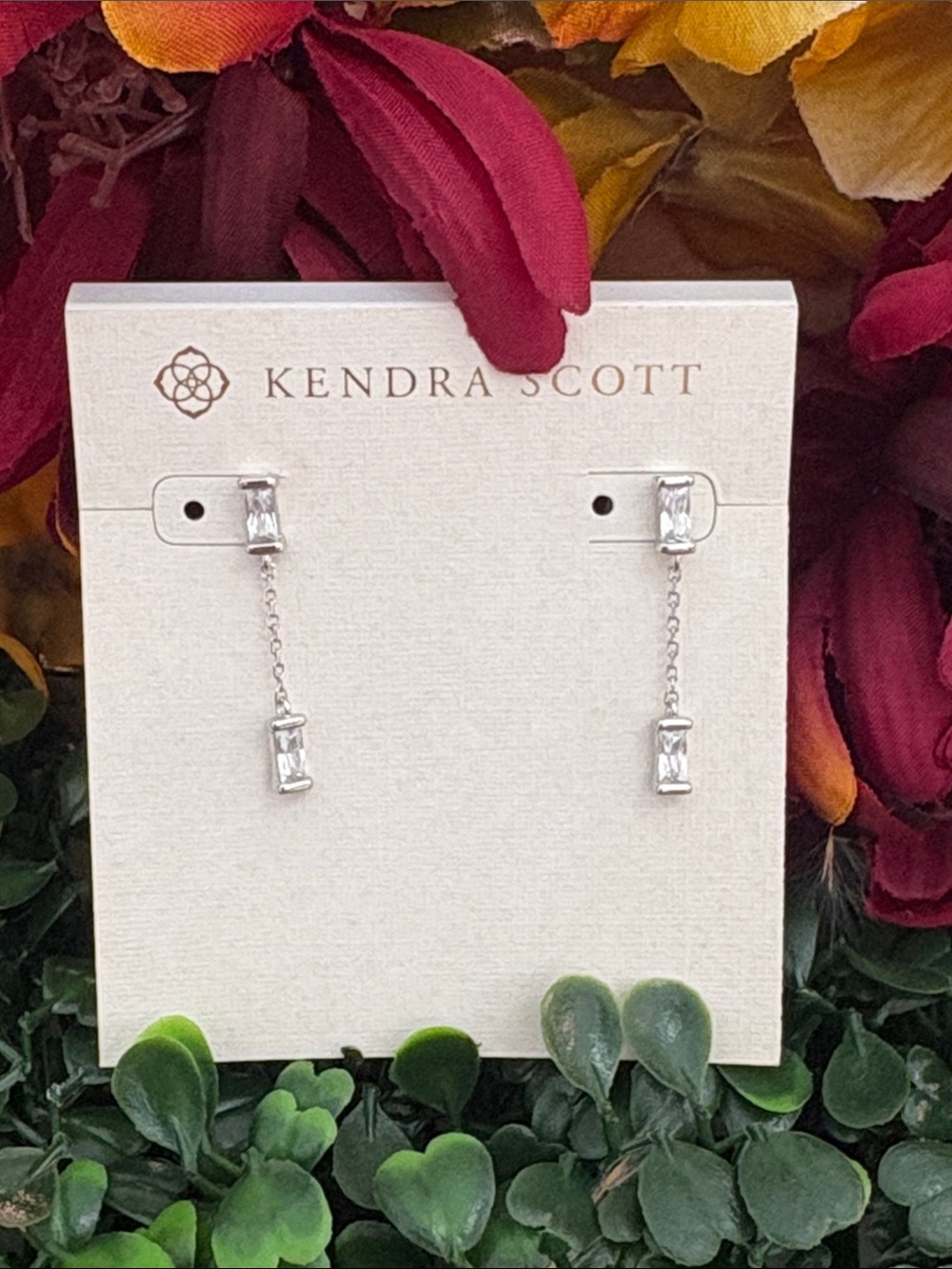 Kendra Scott Rhodium Juliette Drop earrings